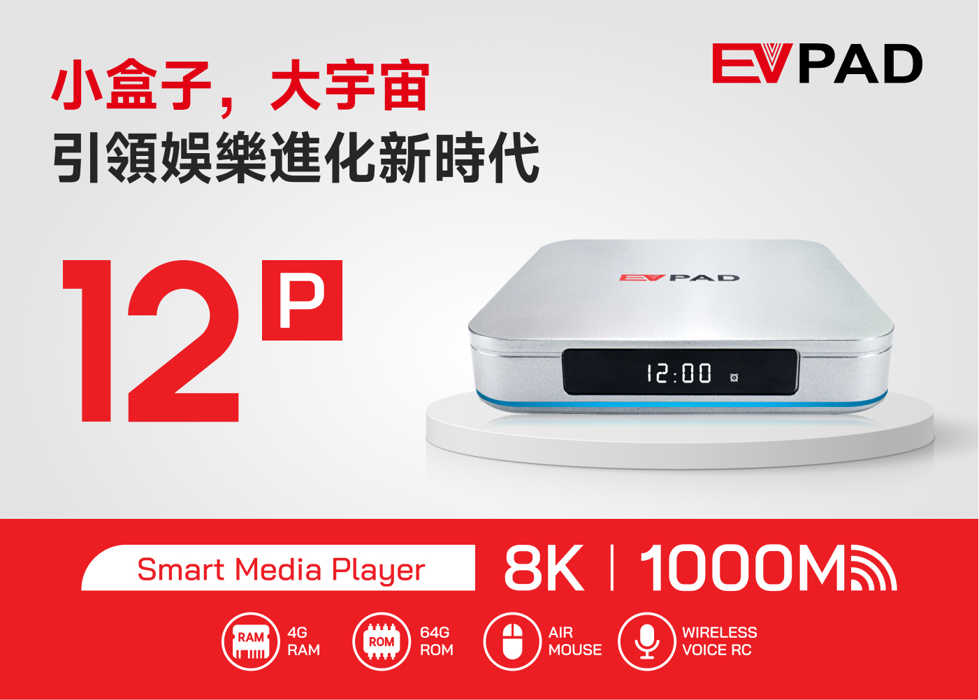 EVPAD 12P 橫幅宣傳圖